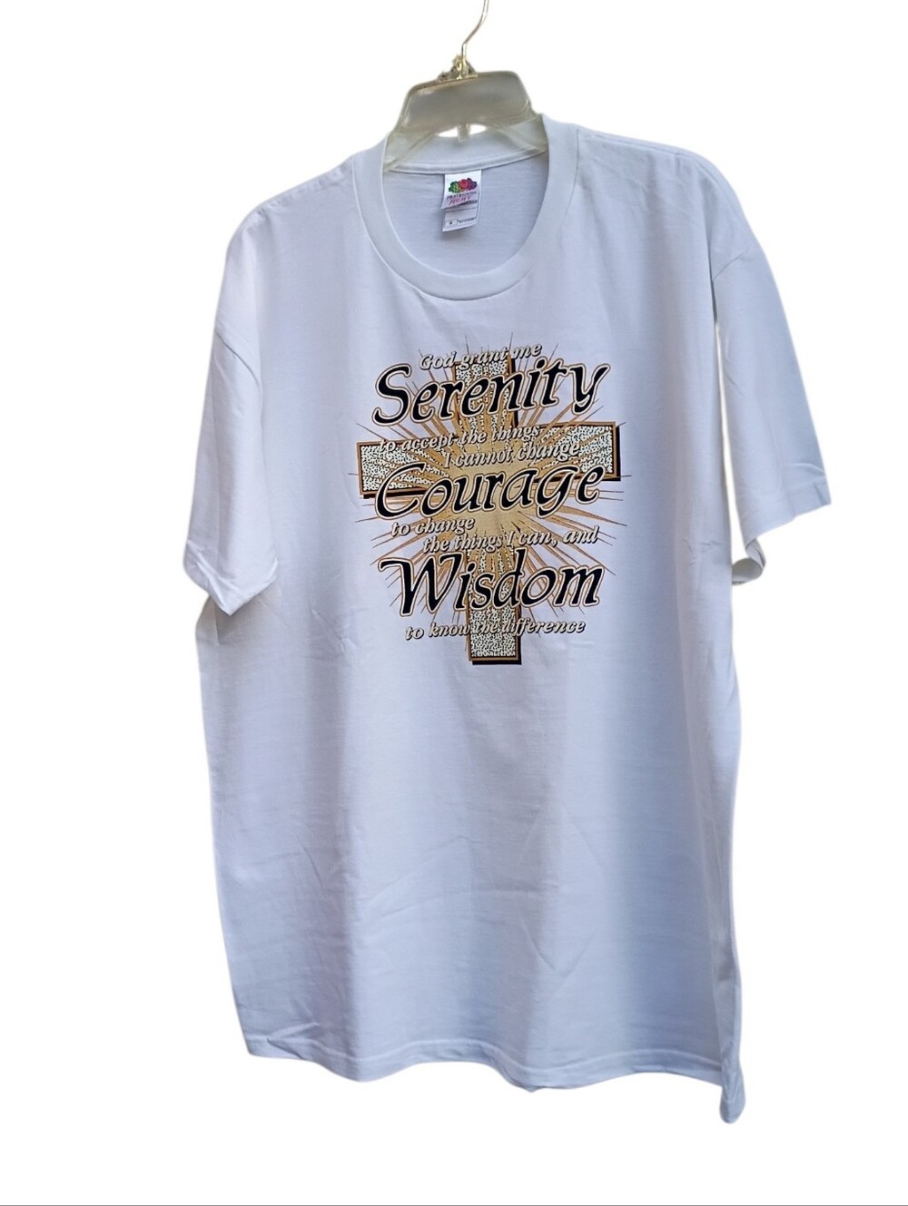 Fruit of the Loom Men's/Women's Serenity Prayer Tee sz L NEW